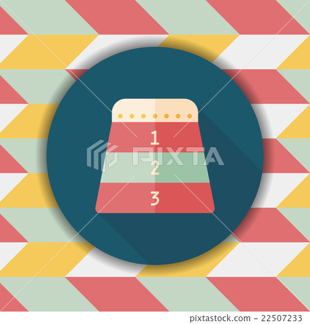 插图素材: vaulting horse flat icon with long shadow,eps10