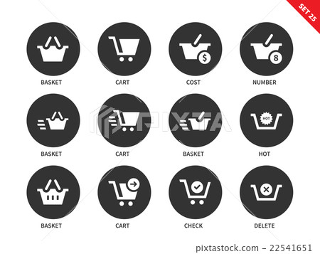 插图素材: checkout icons on white background