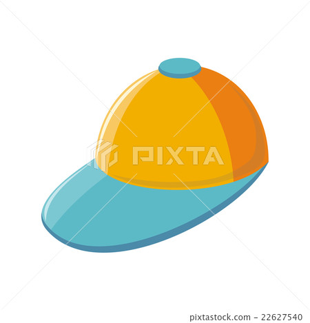 图库插图 color cap isolated in white background