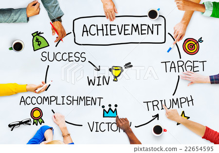 图库照片: achievement target accomplishment goal success concept