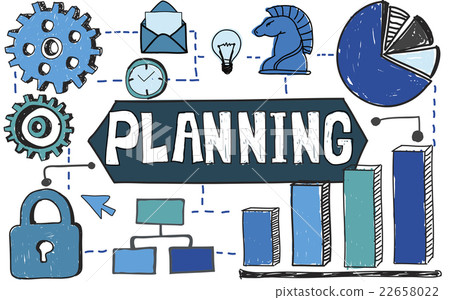 插图素材: planning strategy vision thinking tactics design