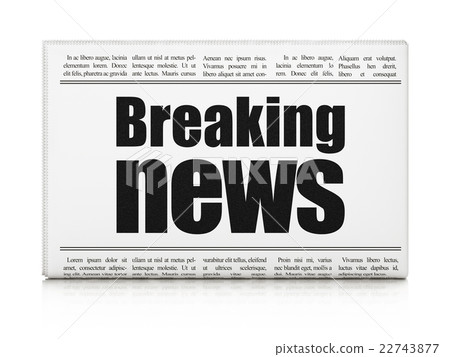 breakingnews,breakingbad 插图素材: news concept: newspaper headline breaking news