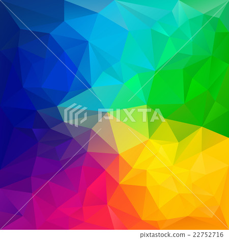 插图素材: polygon background color full rainbow rainbow