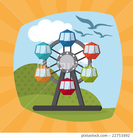 插图素材: circus wheel design