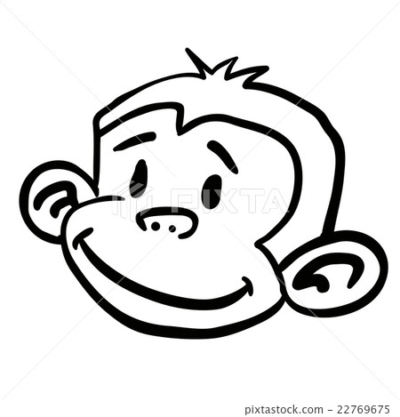 blackmonkeyCGArt,blackmonkeyPro 插图素材: black and white monkey