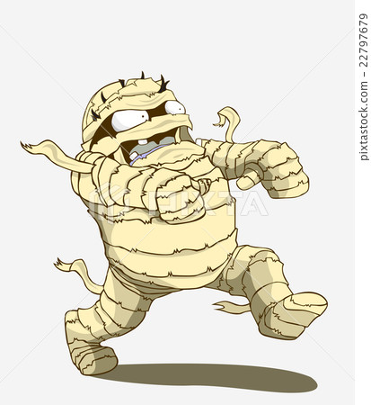 图库插图: mummy character vector. monster in halloween night