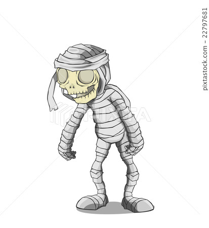 图库插图: mummy character vector. monster in halloween night