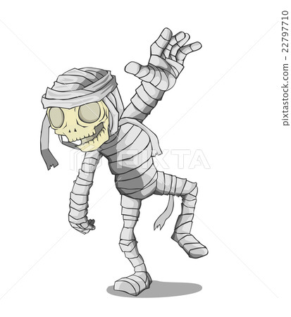 图库插图: mummy character vector. monster in halloween night