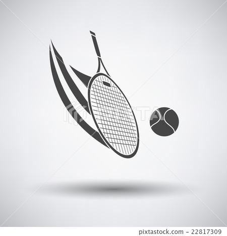 插图素材: tennis racket hitting a ball icon