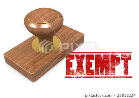 插图素材: exempt wooded seal stamp