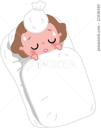 图库插图: 孩子的发烧