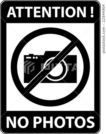 插图素材: no photography, camera prohibited symbol. vector.