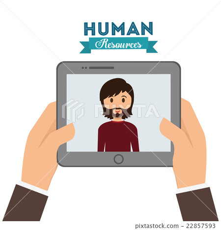 图库插图: human resources design. person icon. isolated