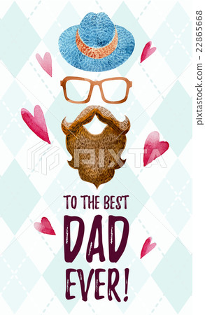 插图素材: happy fathers day greeting card