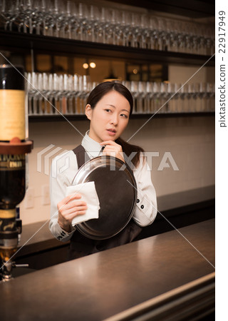 图库照片: 酒保 调酒师 女生