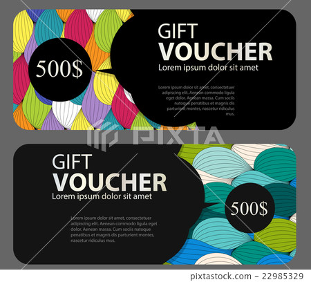 插图素材: gift voucher template for your business.