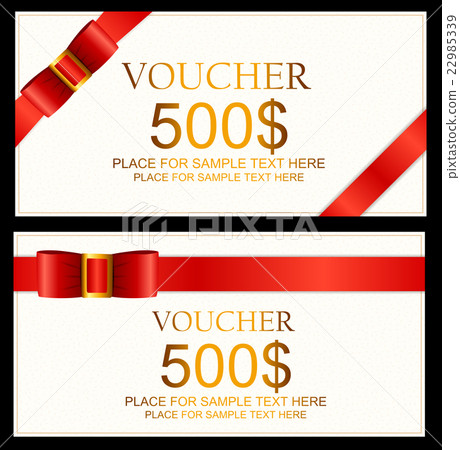 插图素材: gift voucher template for your business. vector