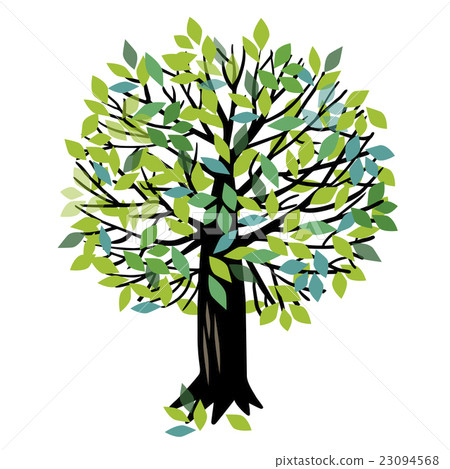 插图素材: vector illustration with a tree