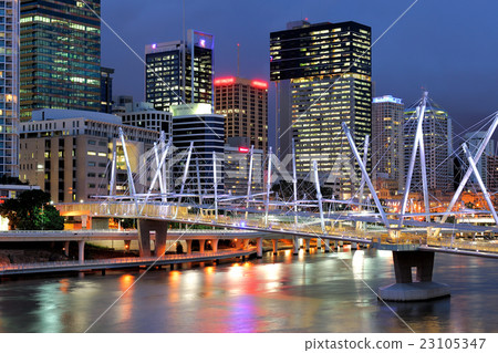 图库照片: australia landscape : kurilpa bridge of brisbane