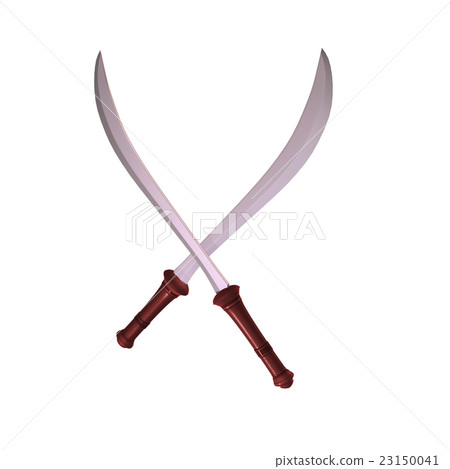 图库插图: isolated sabre weapon 3d illustration