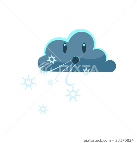 图库插图: dark cloud blowing cold wind