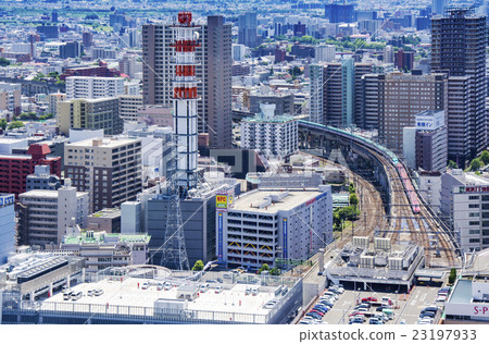 首页 照片 日本风景 宫城 仙台 城市的风景·仙台站和东北新干线附近