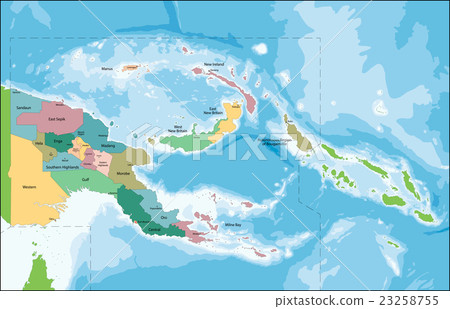 插图素材: papua new guinea map