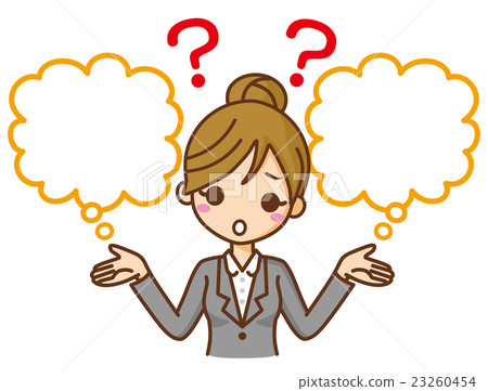 插图素材: 女商人选择讲话泡影