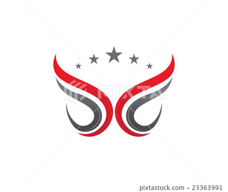 插图素材: v wing logo template