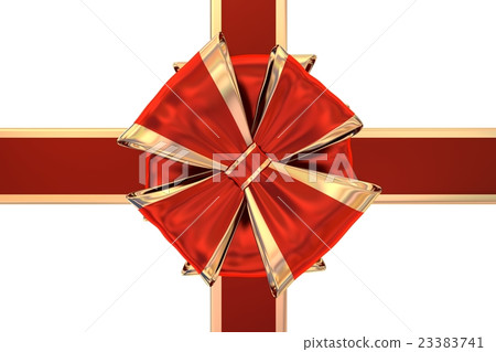 插图素材: 3d render of gift bow and ribbons