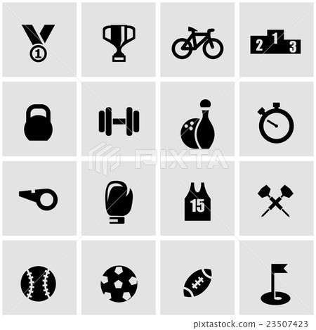 插图素材: vector black sport icon set