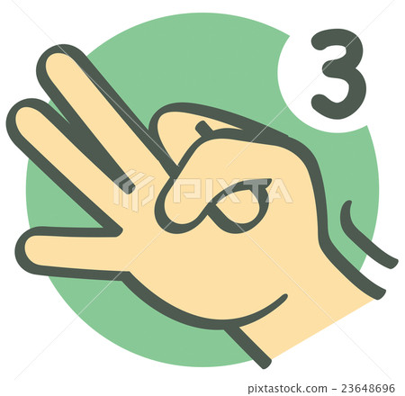 图库插图: 手 数字 手势