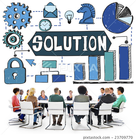 图库照片: solution problem solving ideas strategy concept