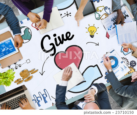 图库照片: give donations volunteer welfare support concept