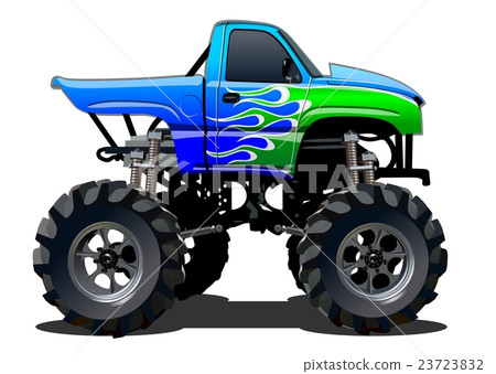 图库插图: cartoon monster truck