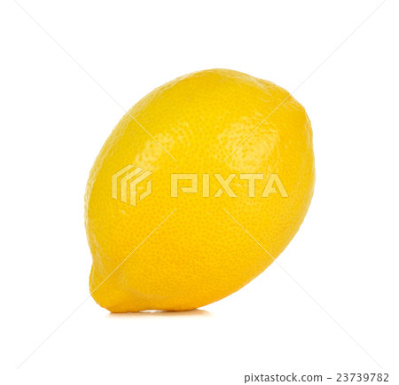 图库照片: yellow lemon isolated on the white background