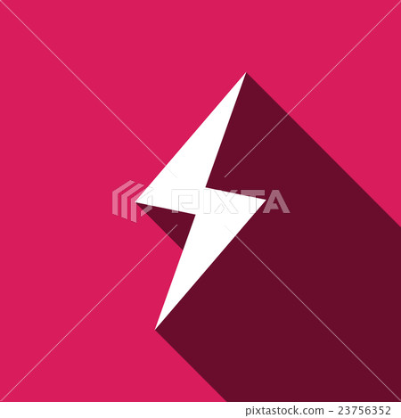 插图素材: flat vector lightning icon