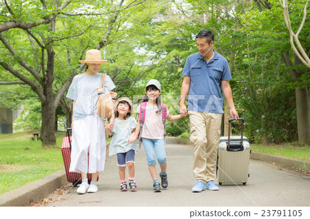 图库照片 暑假的家庭旅行