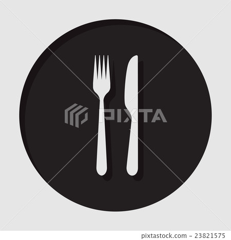 插图素材: information icon - cutlery, fork and knife