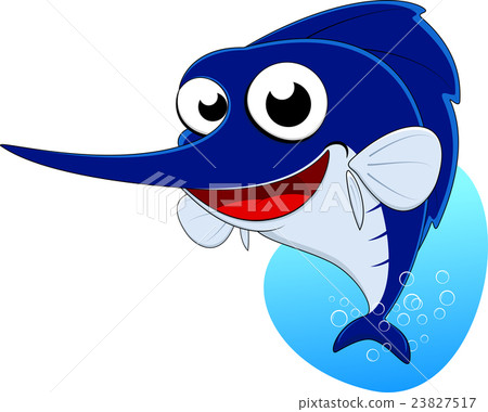 图库插图: sword fish,marlin fish cartoon