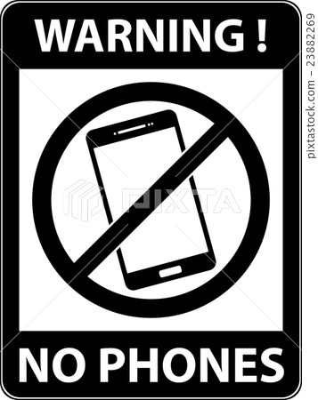 插图素材: no phone, telephone prohibited symbol. vector.