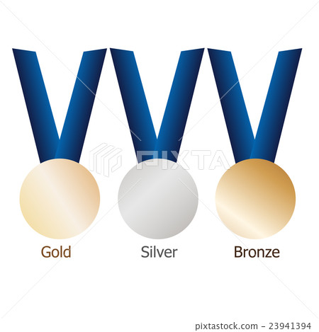 Gold medal,lucky charms 插图素材: gold medal, silver medal, bronze medal