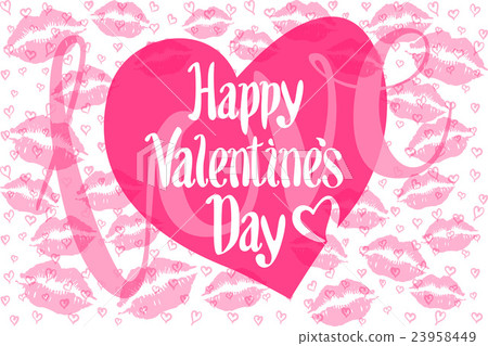 Valentine S Day Poster Typography Vector Stock Illustration