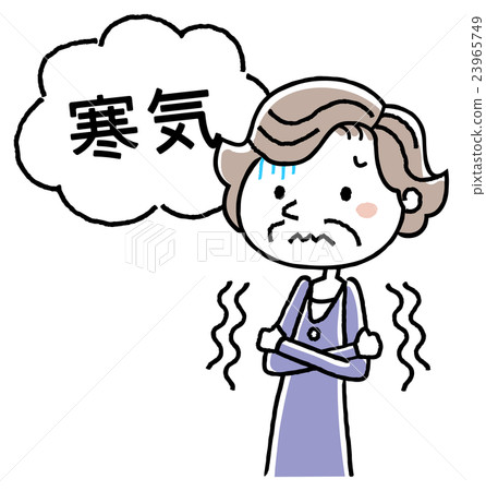 图库插图 高级女人:发冷