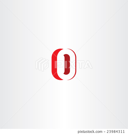 图库插图: red letter o number zero 0 logo icon vector design