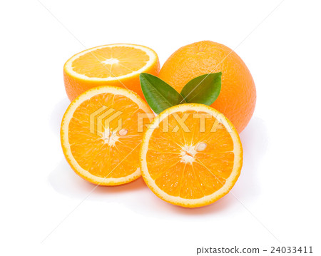 图库照片: orange fruit isolate on white background