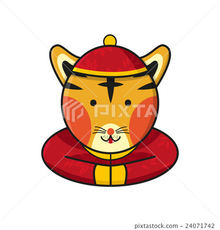 插图素材: tiger chinese happy new year