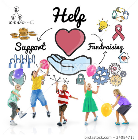 图库照片 help support fundraising donate charity concept