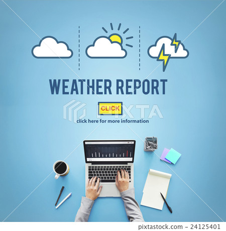 图库照片: weather report prediction forecast news information