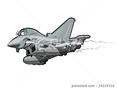 插图素材: cartoon fighter plane